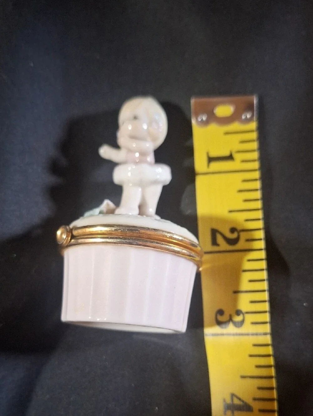 Vintage Pink Ballerina Trinket Box